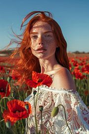 Eine Blüte im Sonnenwind von Poster Art Shop