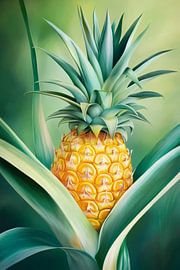 Saftige Ananas in tropischer Pracht von Poster Art Shop