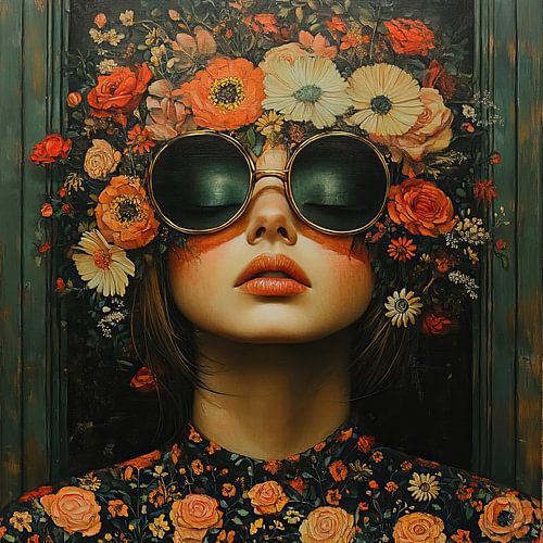 Sonnenbrille Blumen | Blumen Frau