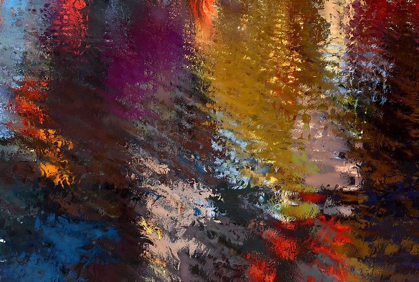 Bunte Wasserspiegelung par J D - Digital Art