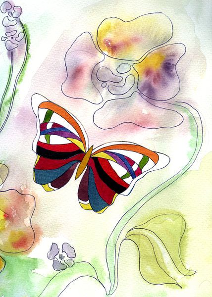 Butterfly Art Deco 1 by Claudia Gründler