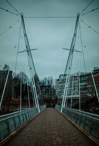 Symmetrische voetgangersbrug — Noords stedelijk minimalisme
