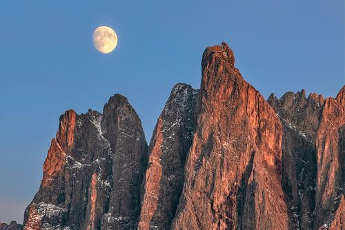 Moonrise in the Dolomites by Achim Thomae Photography