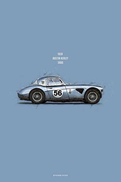 Auto's in Kleuren, Austin Healey 3000 van Theodor Decker