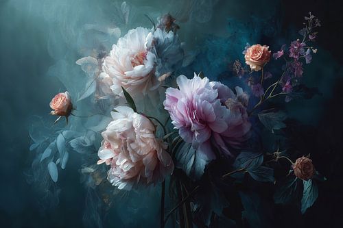 Dance of Roses and Peonies no.5