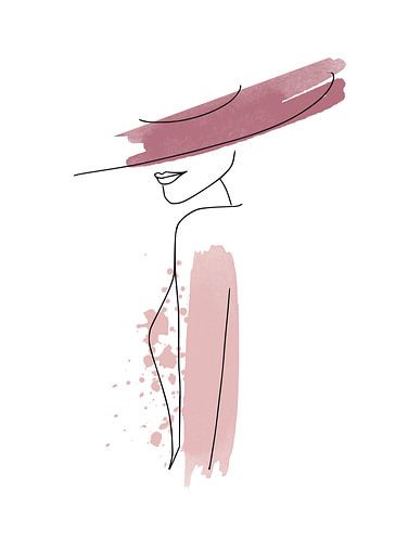 Vrouw in de stijl van Line Art II