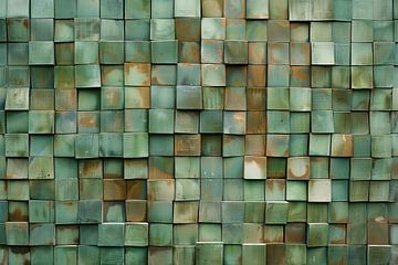 Mosgroen met brons mozaïek