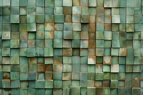 Mosgroen met brons mozaïek