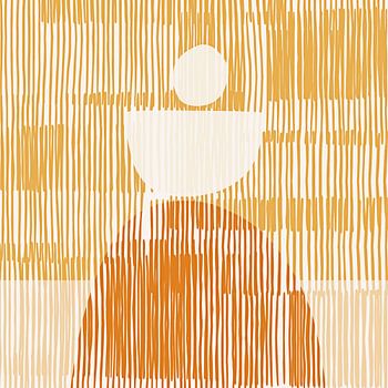 Golden Balance Japandi Abstract Gold