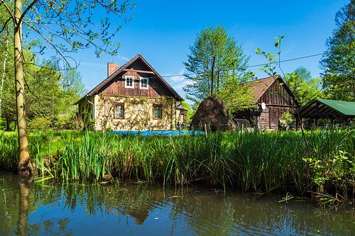 Gebäude im Spreewald in Lehde