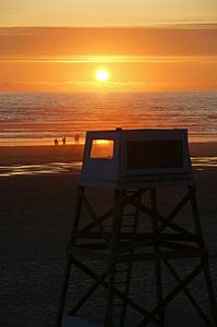 Cannon Beach at sunset van Jeroen van Deel