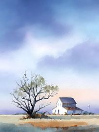 House in Texas white painting, porch by Jan Bechtum