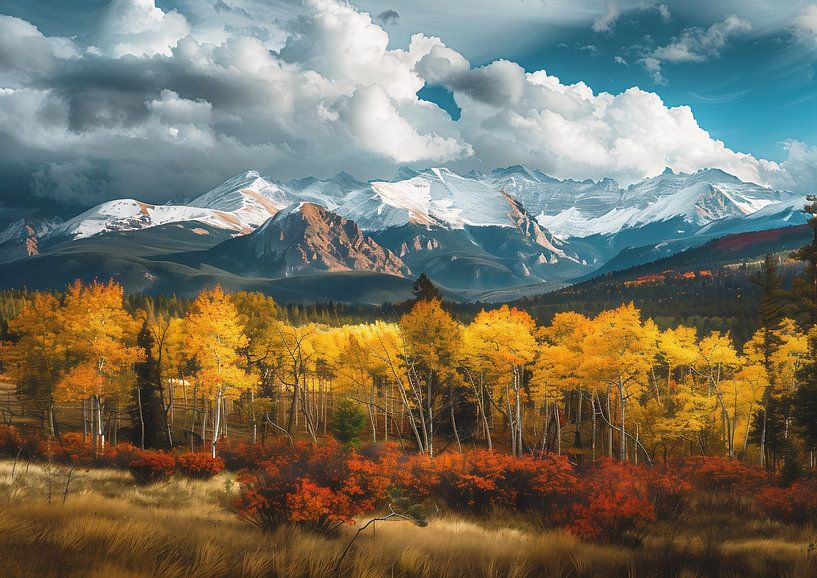 Bewolkte pracht over bergtoppen van fernlichtsicht