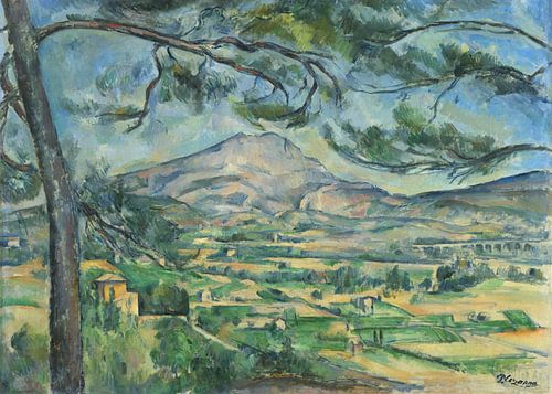 Montagne Sainte-Victoire met grote den, Paul Cézanne