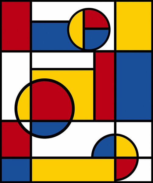 Piet Mondrian Kunst 4 von Marion Tenbergen