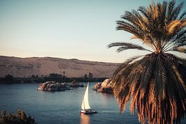 Gold on the Nile – Traditional Felucca near Aswan by Milene van Arendonk