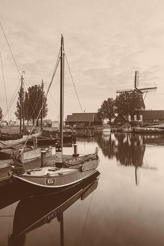 Molen in de haven van Harderwijk
