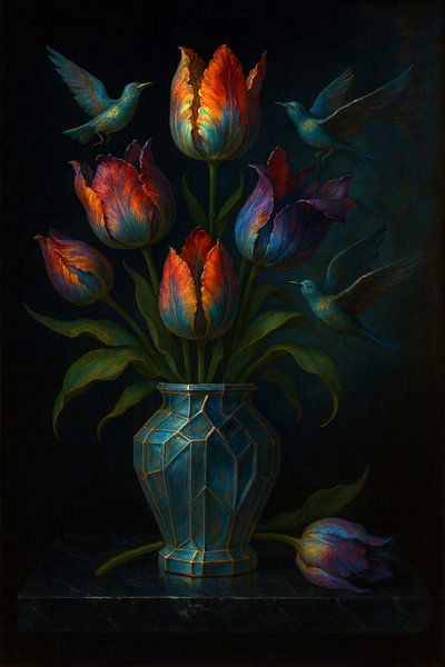 Stilleben Tulipa Volucaris von Moonheart Artworks