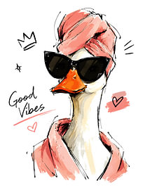 Lunettes de soleil roses « Duck Good Vibes » : un objet d'art élégant