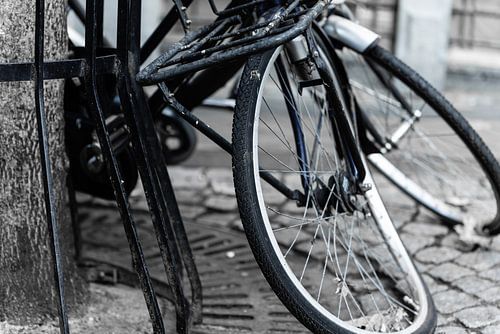 Fiets met slag in wiel