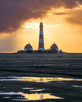 Vuurtoren Westerhever, Noord-Friesland, Duitsland van Alexander Ludwig