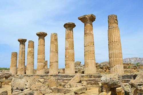 The Temple of Heracles in the Valley of the Temples, Agrigento.