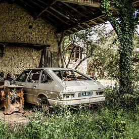 Car at the garage by Eveline Peters