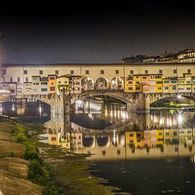 Reflections of The Ponte Vecchio in Florence by Mike Baltussen