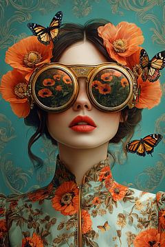 Surreales Porträt, Orange Dreams of Summer Nr. 1 von Studio BB