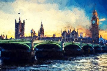 Westminster Bridge en klassiek Londen van Joseph S Giacalone Photography