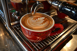 eine Tasse Kaffee oder Cappuccino