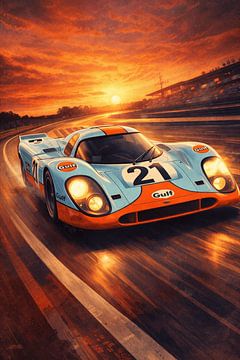 Prototyp im Golfstil bei Sunset Racing Art von Dodik Hariyono