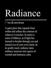 Définition de l'éclat - Noir sur WordsThatInspire