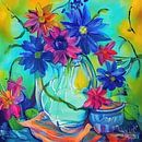pot and vase with flowers by Gelissen Artworks thumbnail