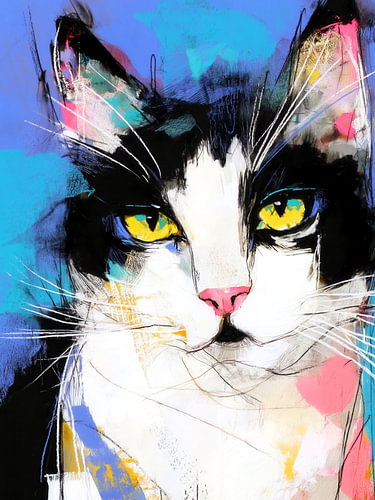 Cat portrait 2 pastel painting #cat