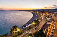Promenade des Anglais in Nice in the evening by Werner Dieterich thumbnail