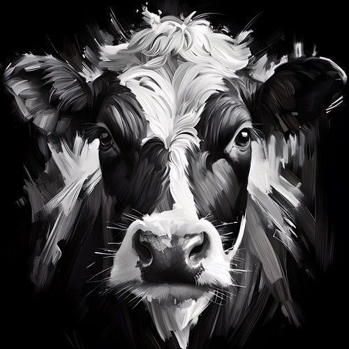 Portrait of a curious cow