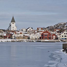 Een gouden moment op het ijs in Skärhamn van Fotos by Jan Wehnert