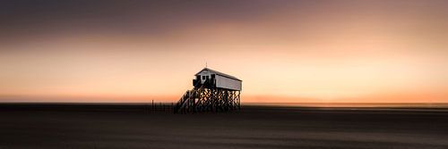 Zonsondergang op het strand