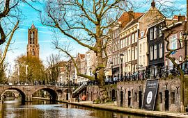 Oudegracht with Dom tower by Hans Verhulst