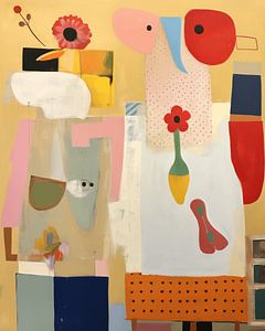 Verspielte, moderne und abstrakte Collage