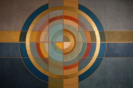 Golden Meeting Circle by Eye catching paintings