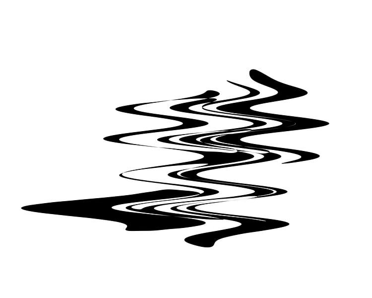 black and white abstract digital art by Naomi van Mierlo