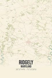 Vintage map of Ridgely (Maryland), USA. by Prints of Place
