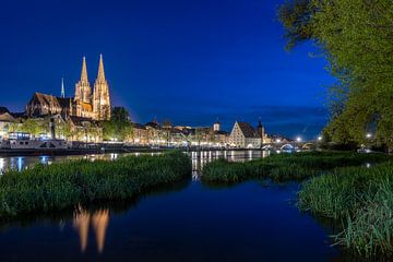 Regensburg in het blauwe uur van Rainer Pickhard