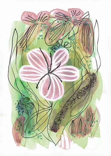 Abstract roze bloemenpatroon
