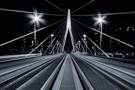 Earsmus-Brücke in Schwarz-Weiß von Vivo Fotografie