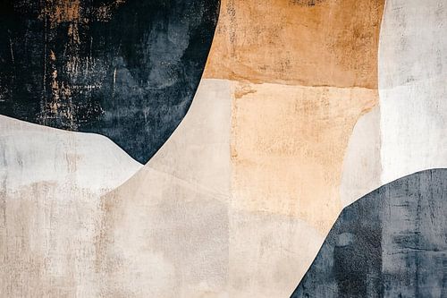 Aardse abstracte vormen compositie