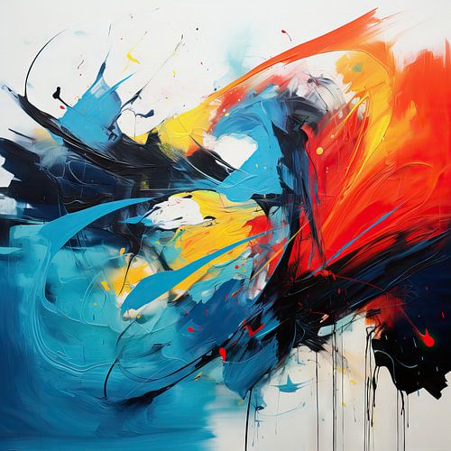 Abstract colours and shapes art