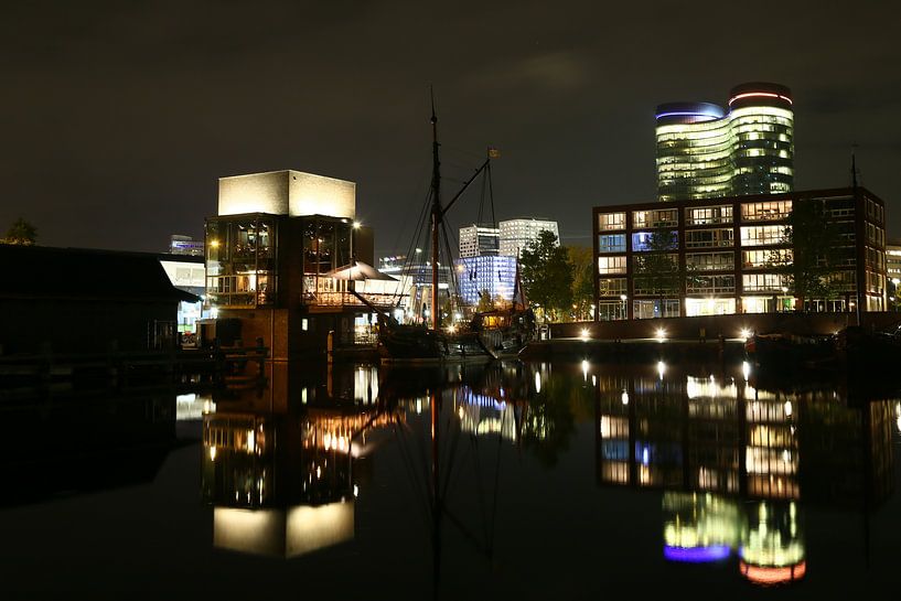Veilingenhaven met Rabotoren en stadhuis by Erik de Geus